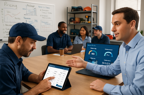 Pivotl advisors showing home service business owners financial dashboards and growth strategies.