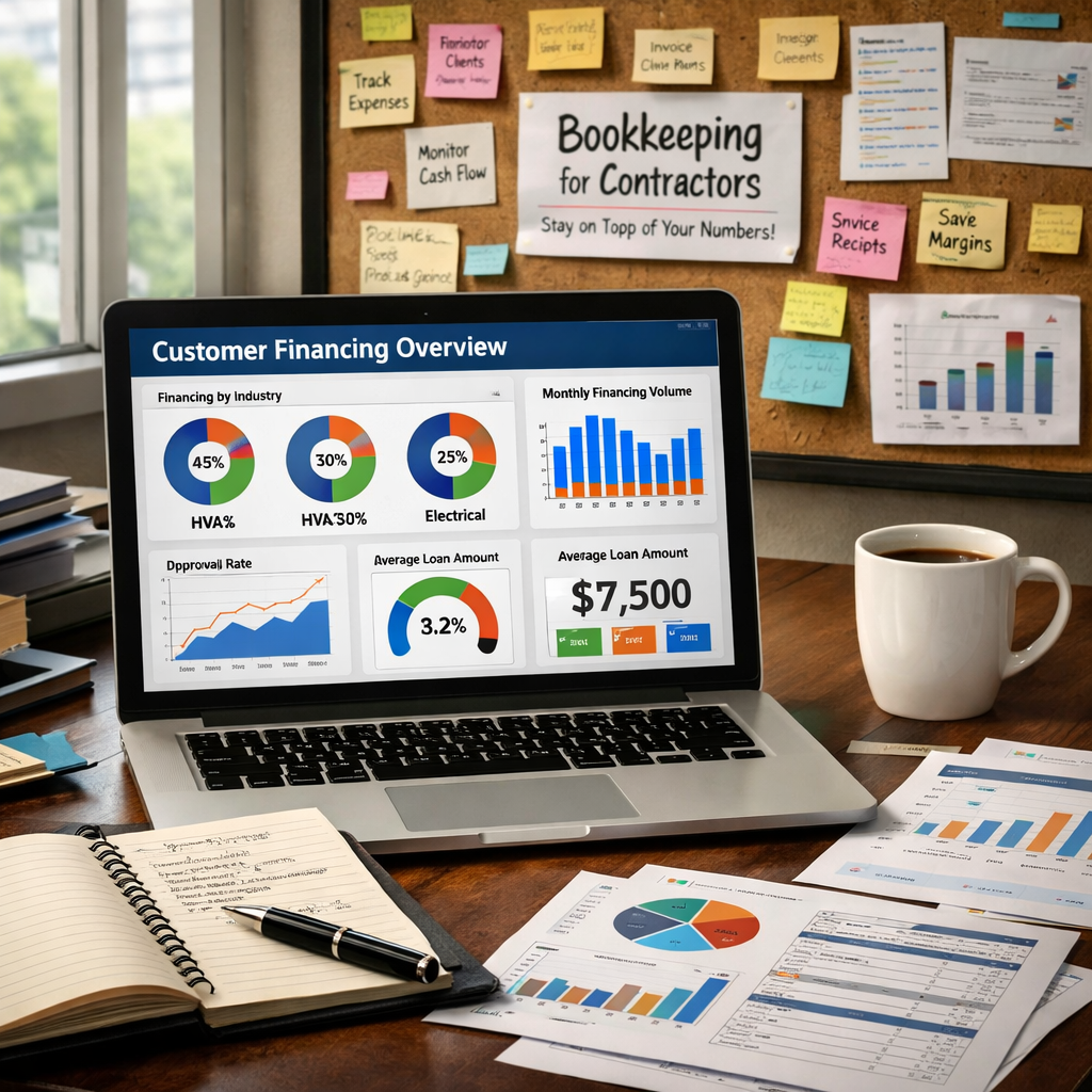 Customer Financing Bookkeeping for HVAC, Plumbing, and Electrical Contractors: How to Track Wisetack, GoodLeap, and Synchrony Without Losing Margin to Fees